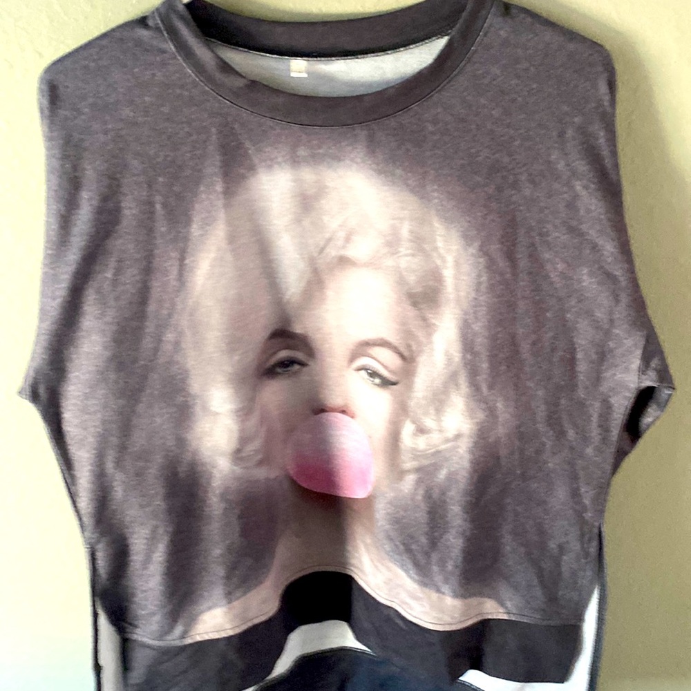 Marilyn Monroe printed long sleeved top